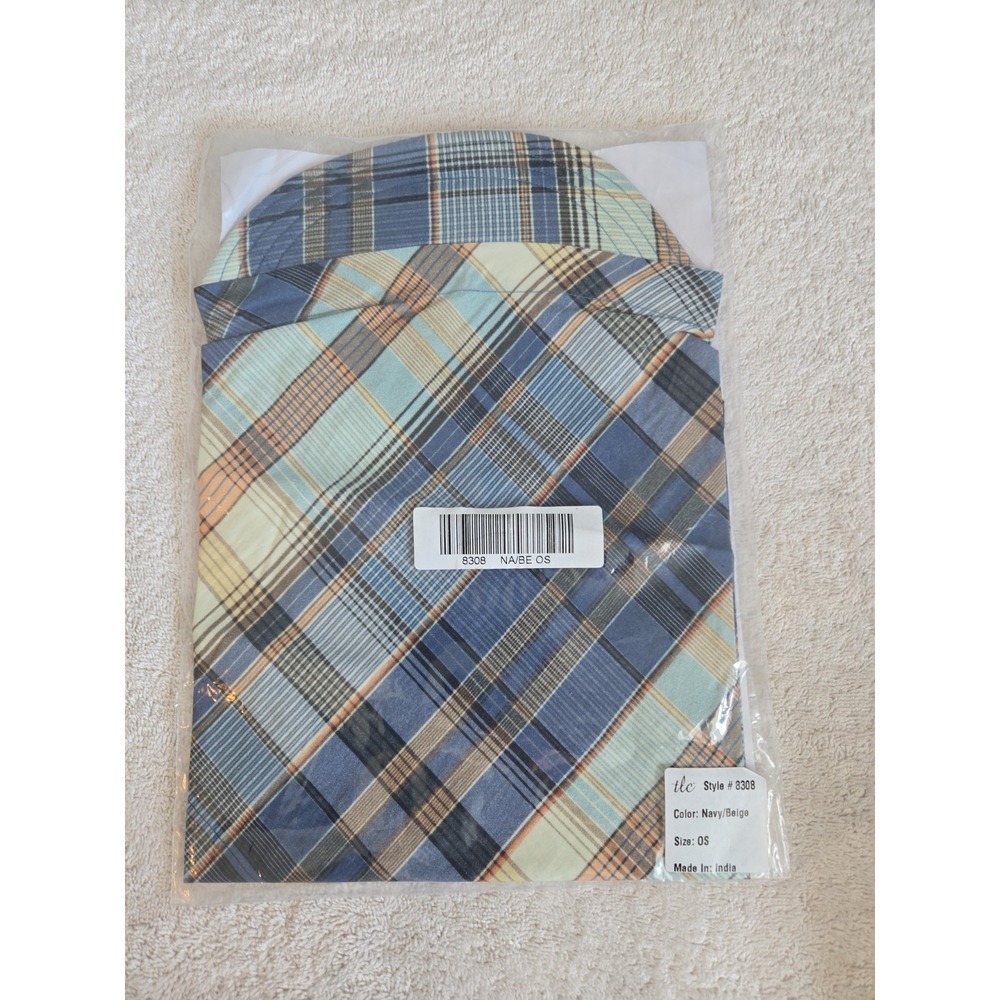 TLC Womans New Turban Hat‎ Plaid Multicolor